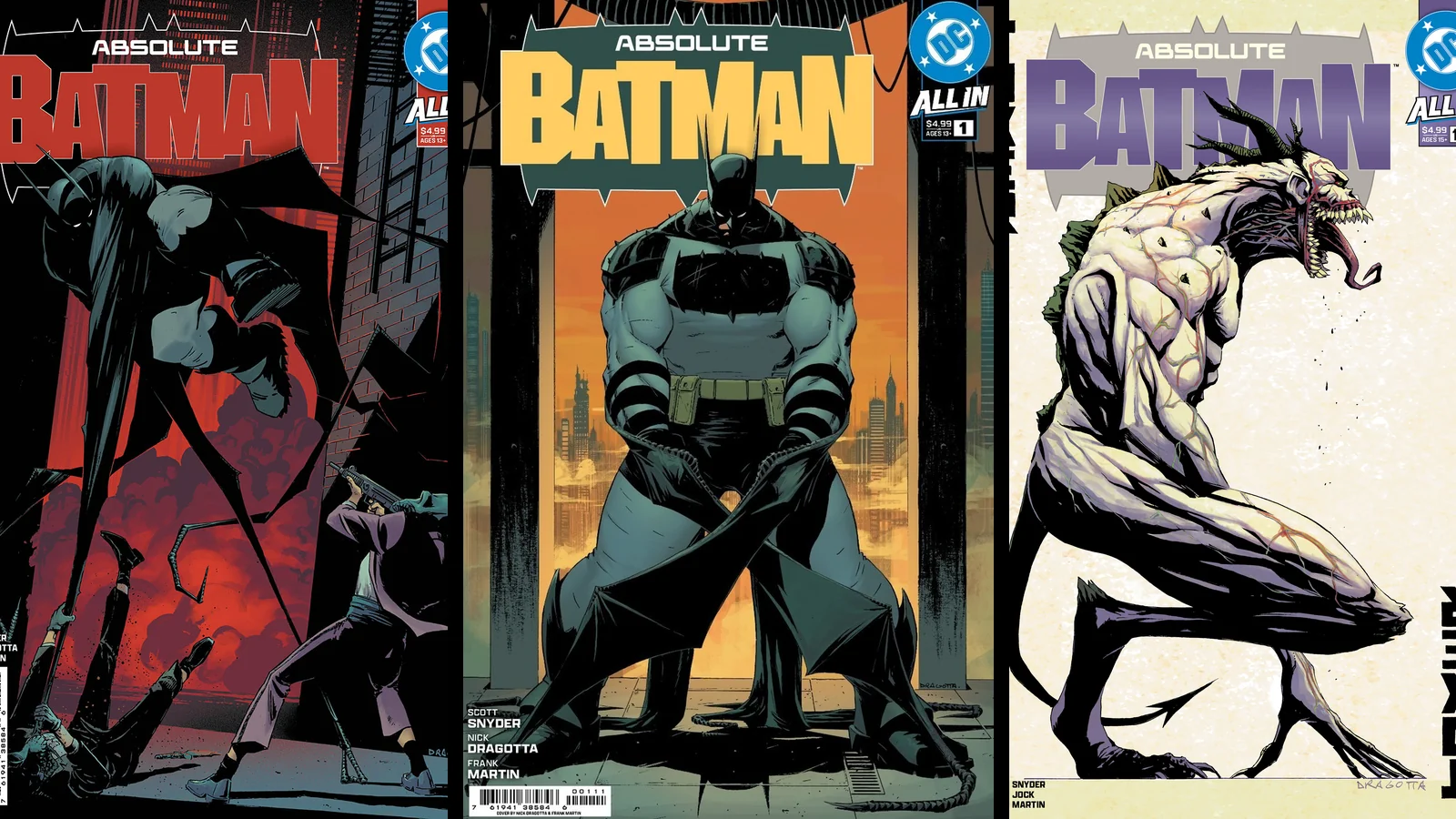 Absolute Batman comic artwork featuring Batman and the Absolute Joker