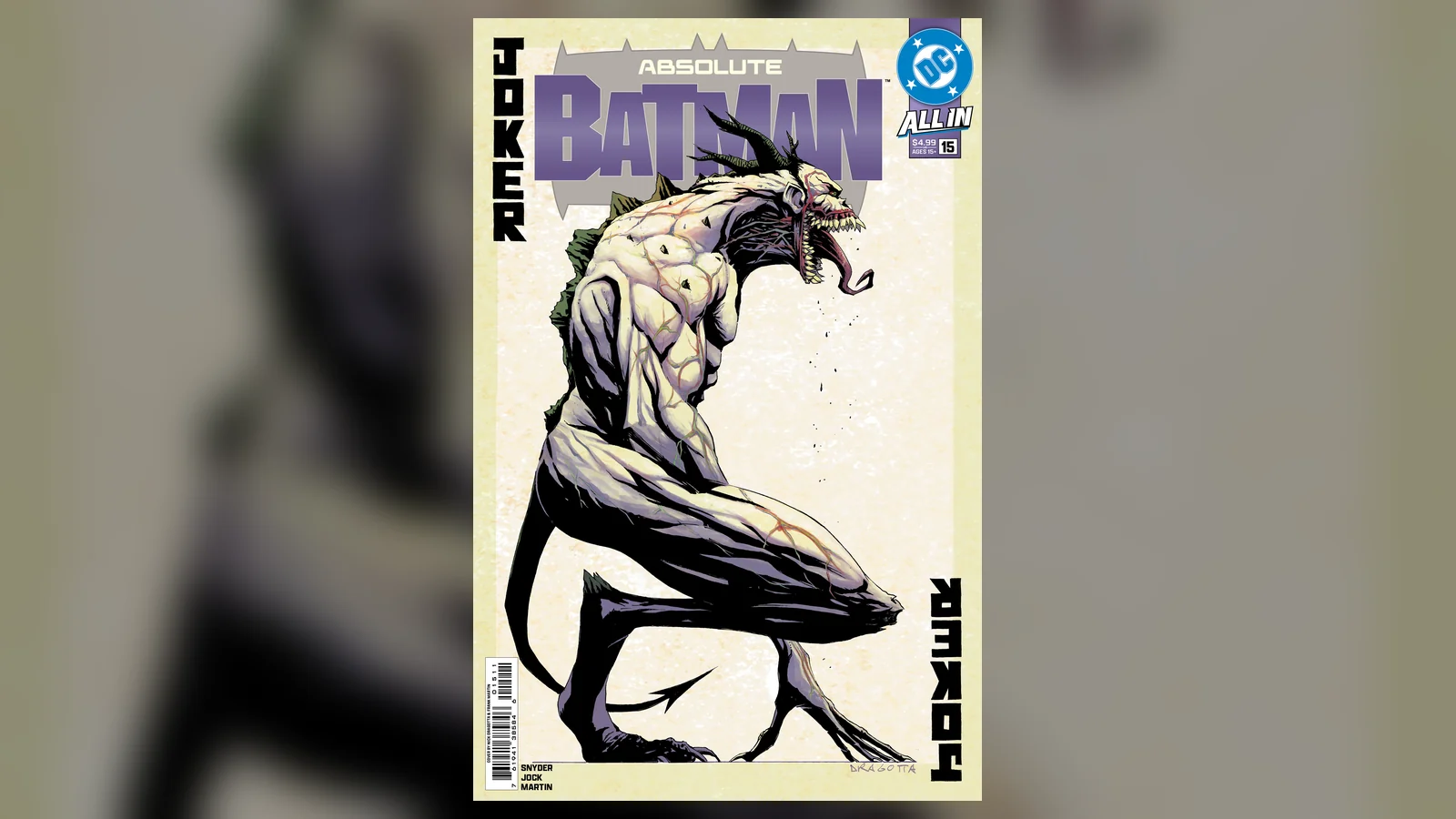 The Absolute Joker on the cover of Absolute Batman #15