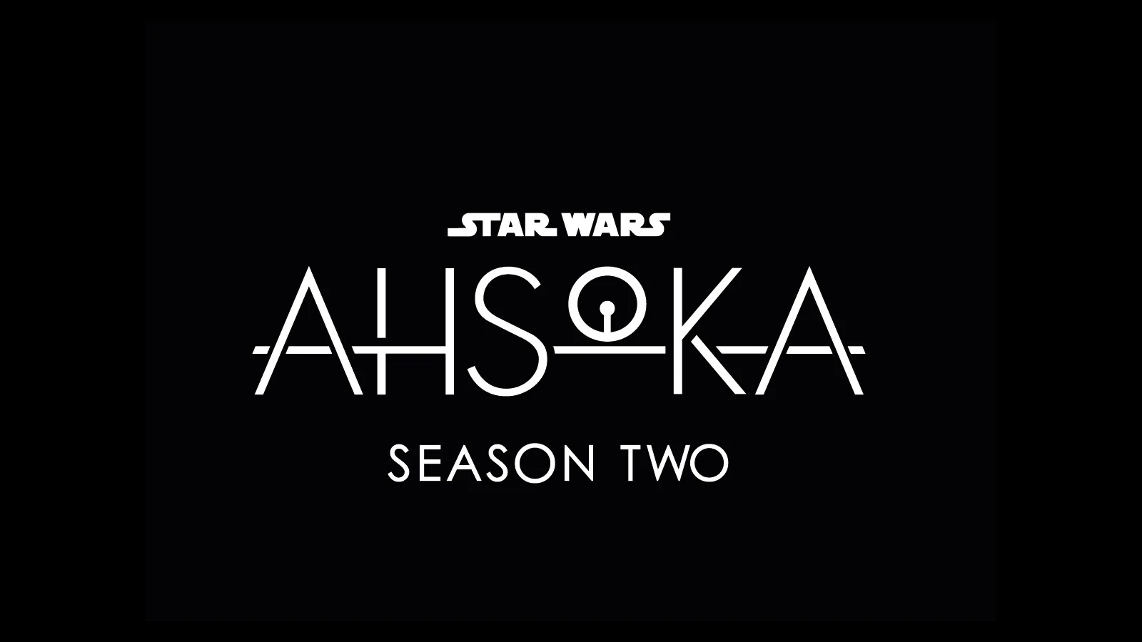 Official Star Wars: Ahsoka Season Two logo in white on black.