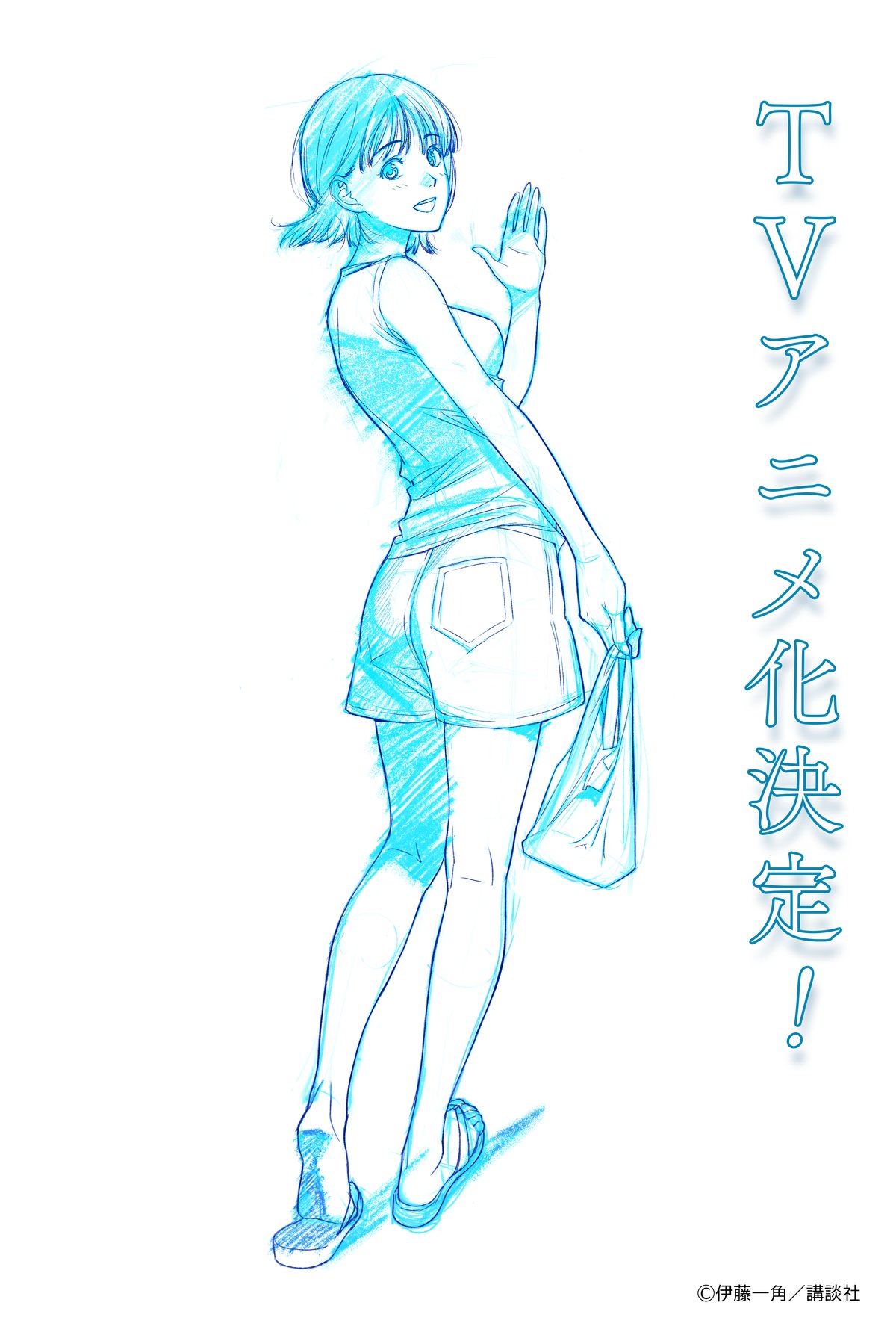 Official ultra teaser visual for the August 31st's Long Summer TV anime, produced by Shaft.