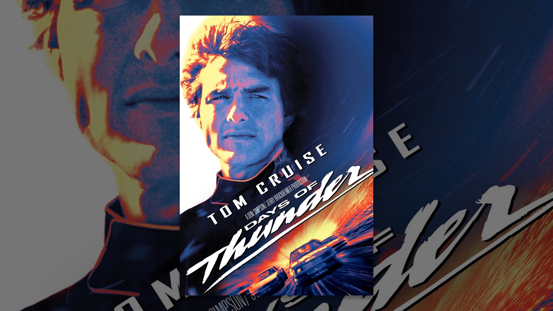 Tom Cruise on the poster for the original 1990 Days of Thunder, the film he is returning to for a Paramount sequel.