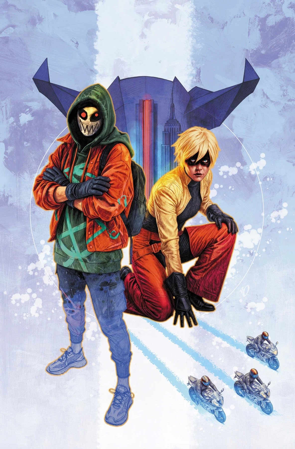 Anarky and another Gotham street-level character appear on Ariel Olivetti’s cover for Gangs of Gotham #1.