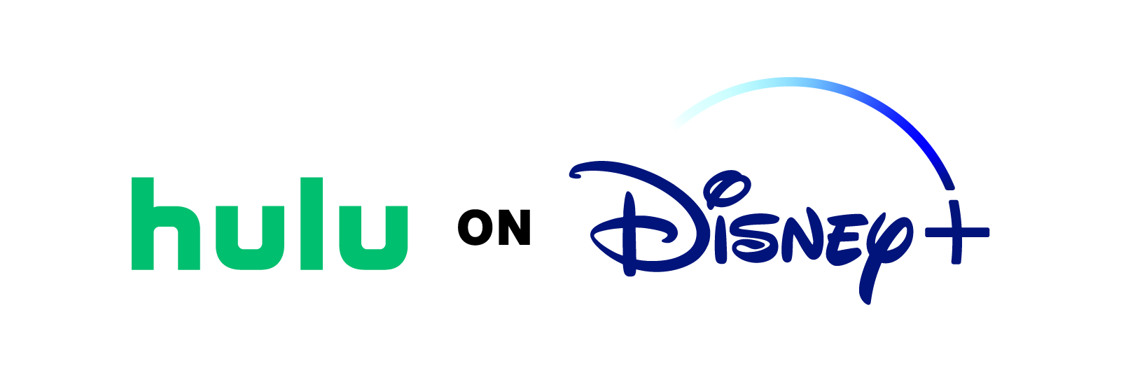 Official Hulu on Disney+ logo showing both streaming brands together.