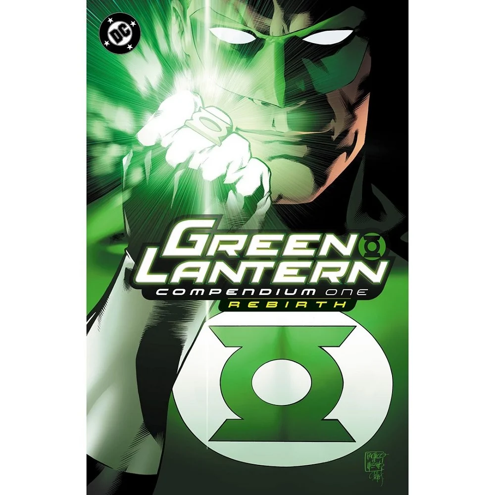 Hal Jordan charging his Green Lantern ring on the cover of DC's Green Lantern: Rebirth Compendium.