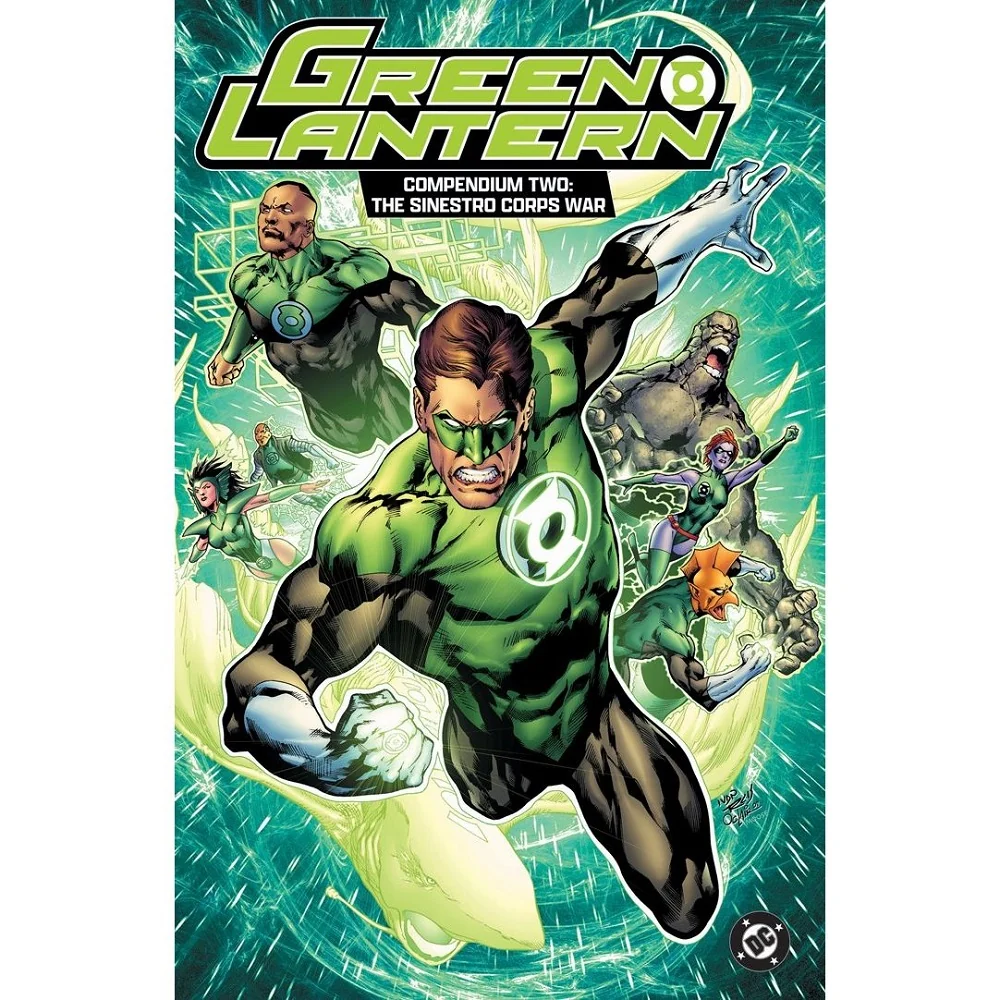 Hal Jordan and members of the Green Lantern Corps on DC’s Green Lantern: The Sinestro Corps War Compendium cover.