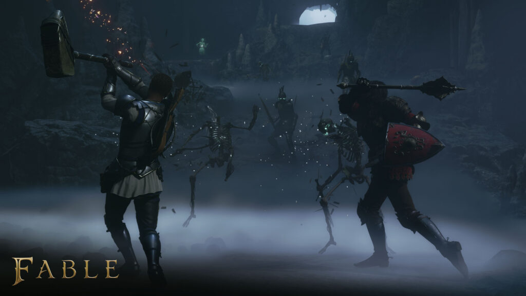 The Hero fighting enemies in Fable during the Gamescom 2026 combat demo.
