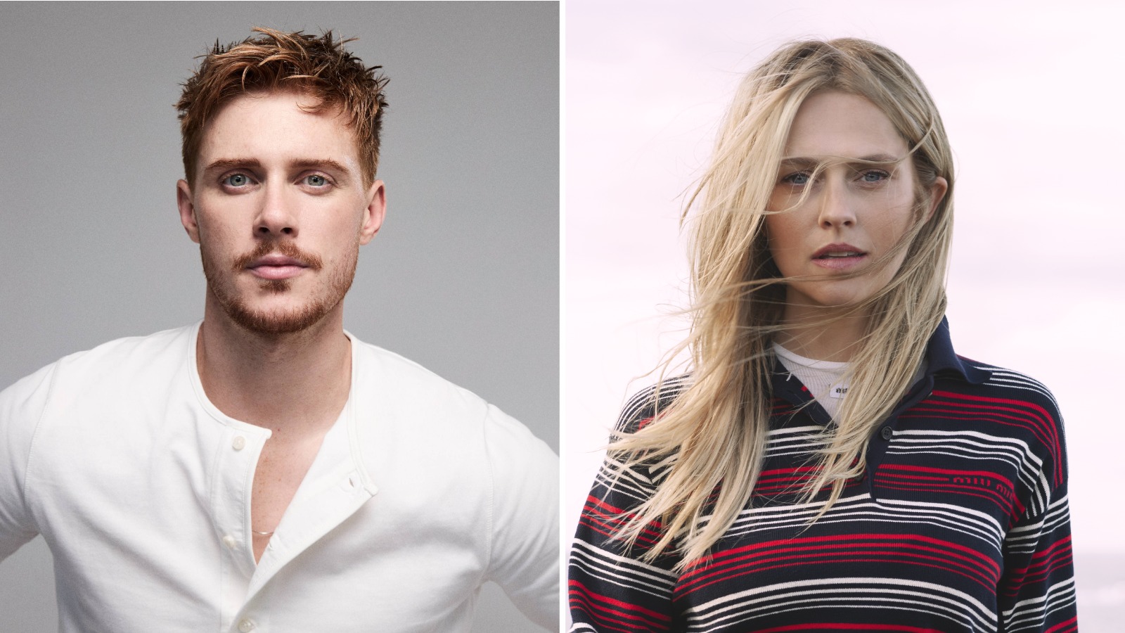 Max Parker and Teresa Palmer, who play Heimdall and Sif in Prime Video's God of War.