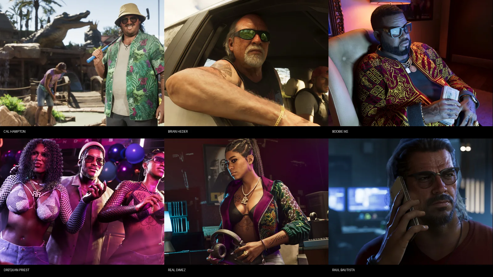 Cal Hampton, Brian Heder, Boobie Ike, Dre'Quan Priest, Real Dimez and Raul Bautista in GTA VI