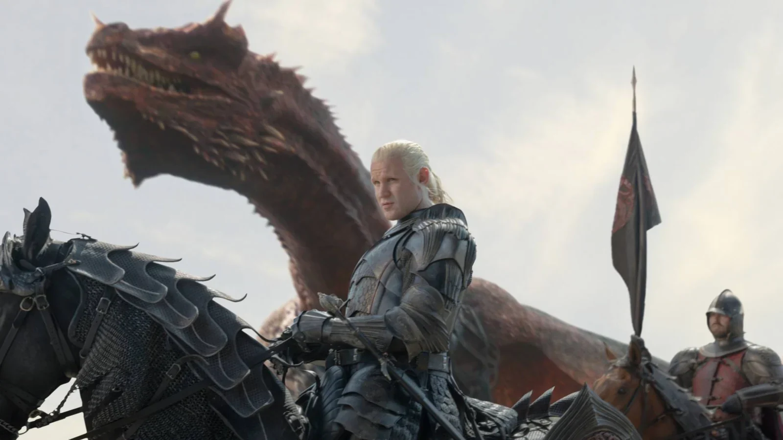 Daemon Targaryen with Caraxes during House of the Dragon Season 3