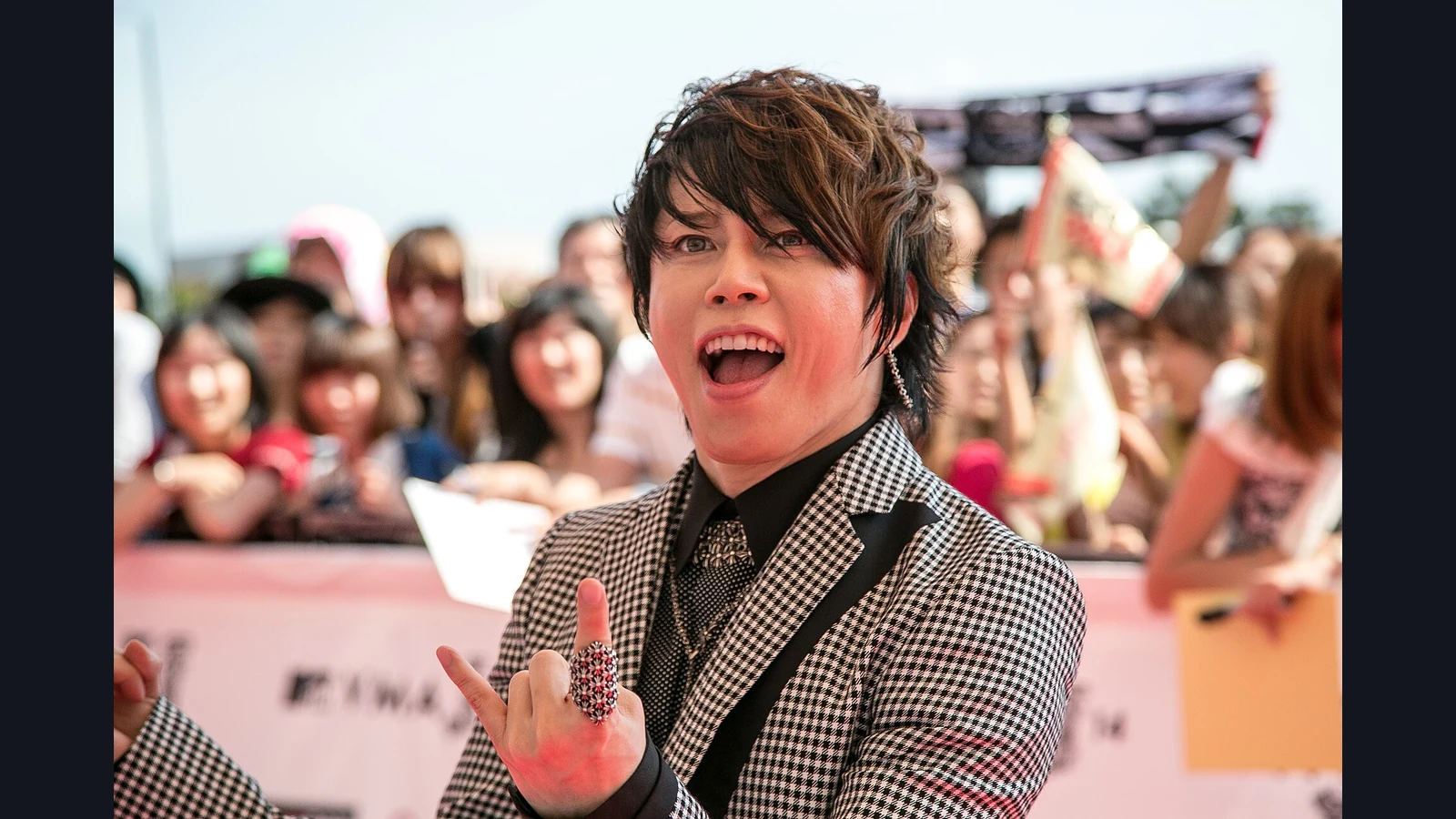 Takanori Nishikawa, also known as T.M. Revolution, at MTV VMAJ in 2014.