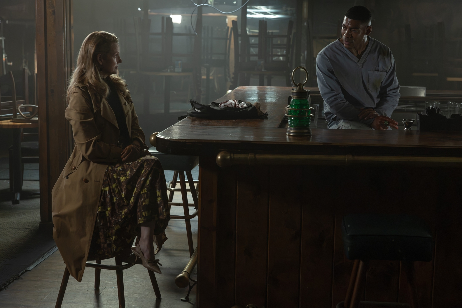 John Stewart stands with Guardian Lianna in Lanterns Episode 5.