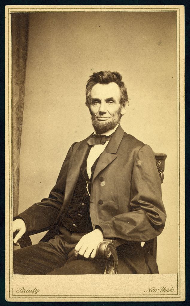 Historical portrait of President Abraham Lincoln.