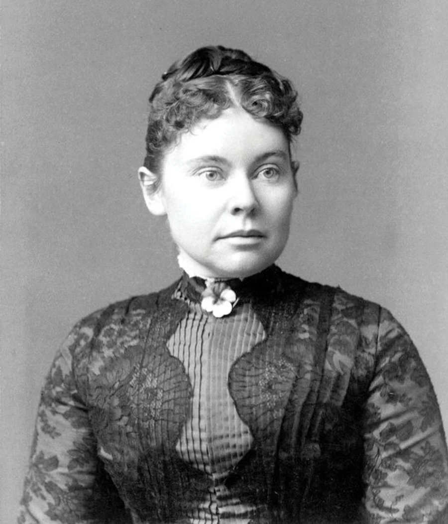 Historical photograph of Lizzie Borden from around 1890, two years before the murders.
