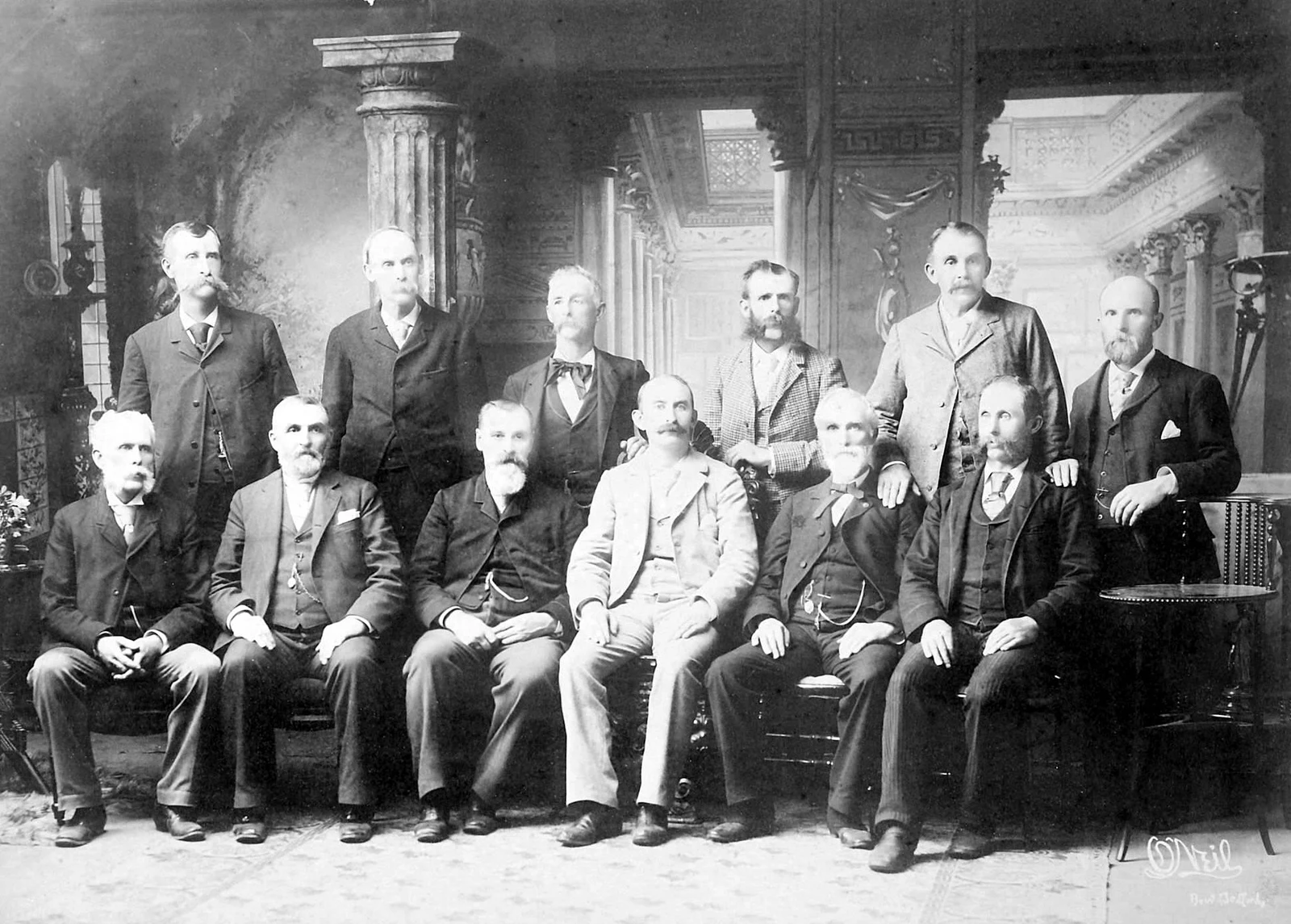 Historical photograph of the jury from Lizzie Borden's 1893 murder trial.