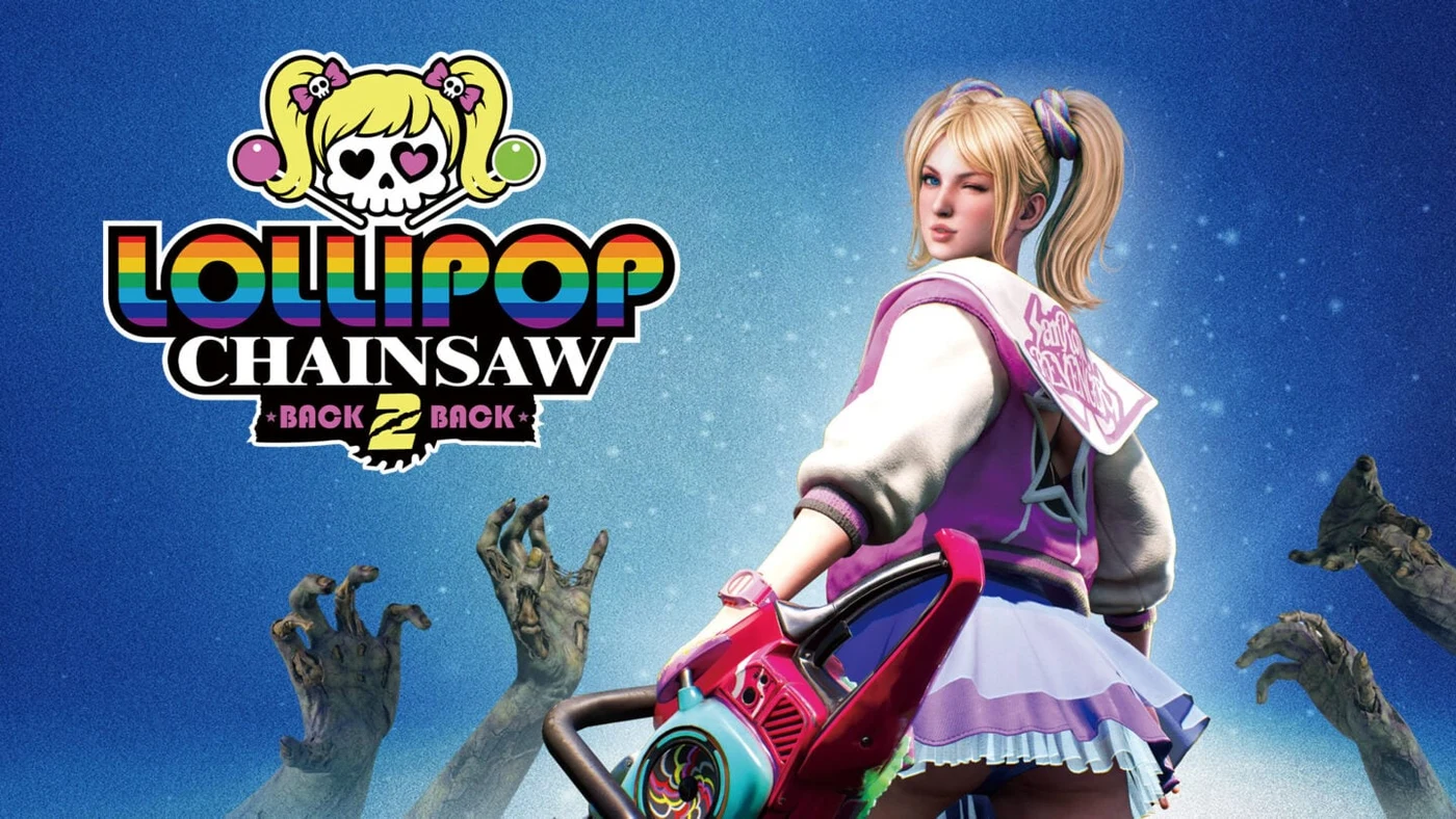 Key art for Lollipop Chainsaw 2 Back2Back, the separately announced game sequel — no official artwork for the live-action film has been released yet.