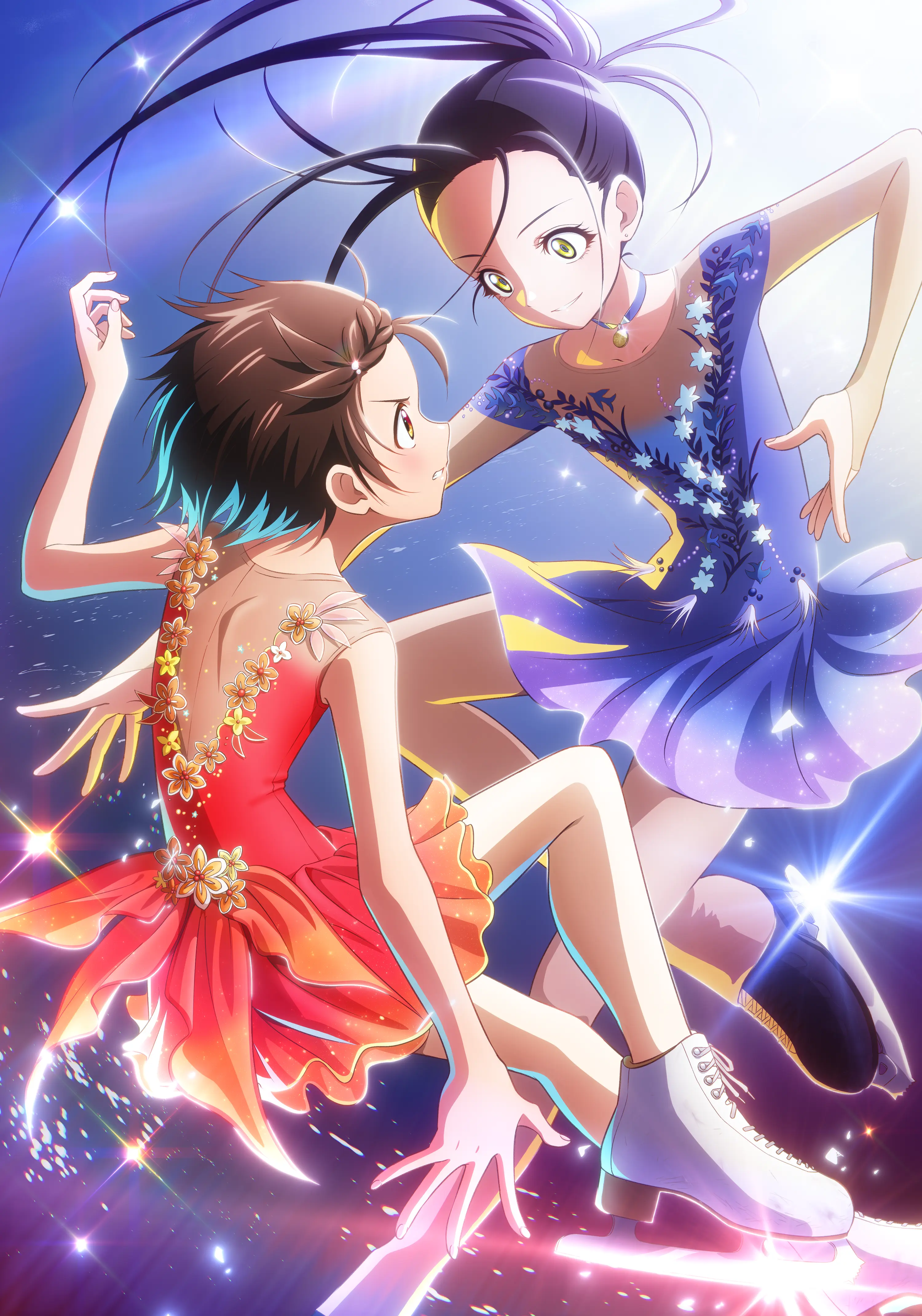 Official teaser visual for Medalist: The Movie showing Inori Yuitsuka and Hikaru Kamisaki facing each other on the ice.