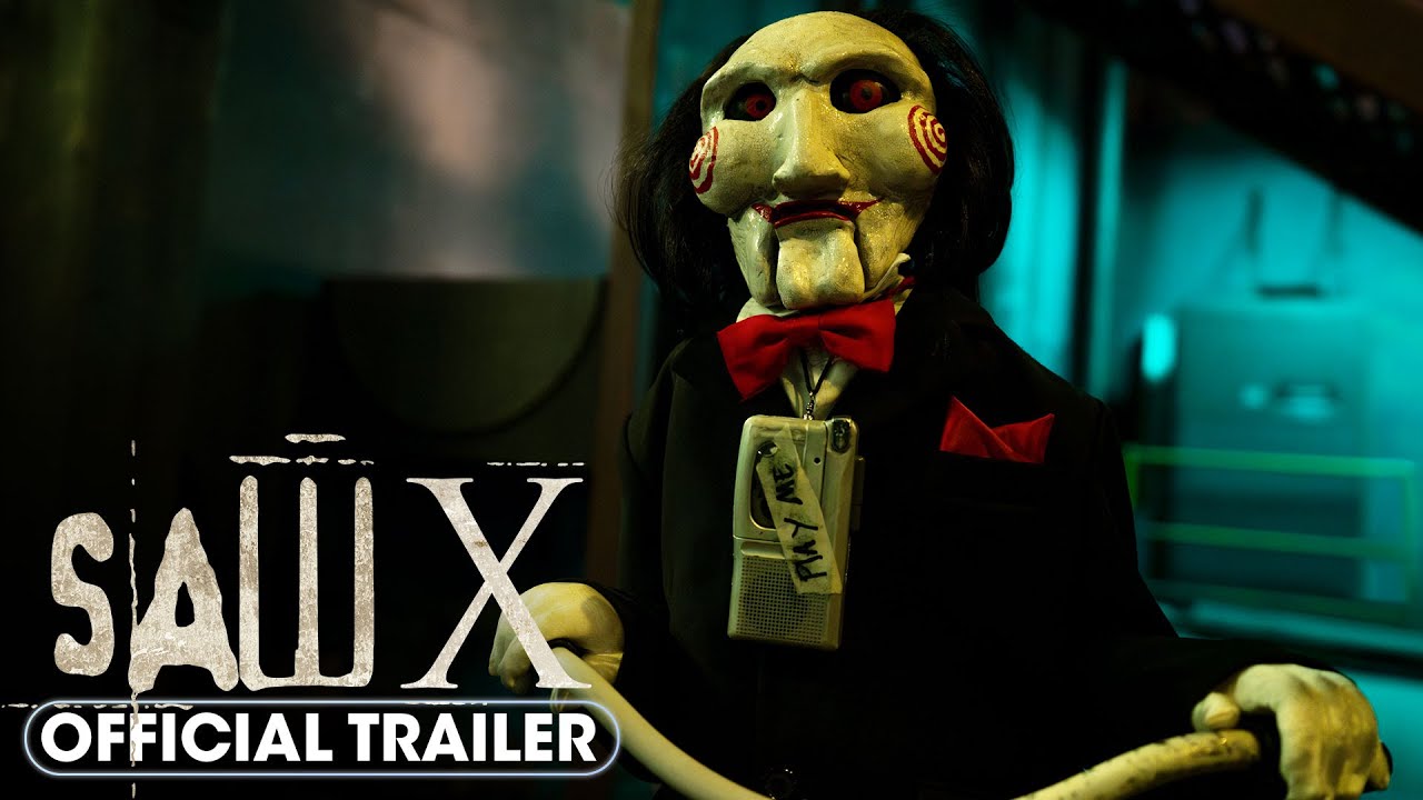 Billy the Puppet in Lionsgate's official 2023 Saw X trailer image; contextual franchise image, not footage from the new film.