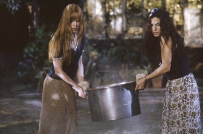 Sandra Bullock and Nicole Kidman as Sally and Gillian Owens in Warner Bros.' 1998 film Practical Magic.