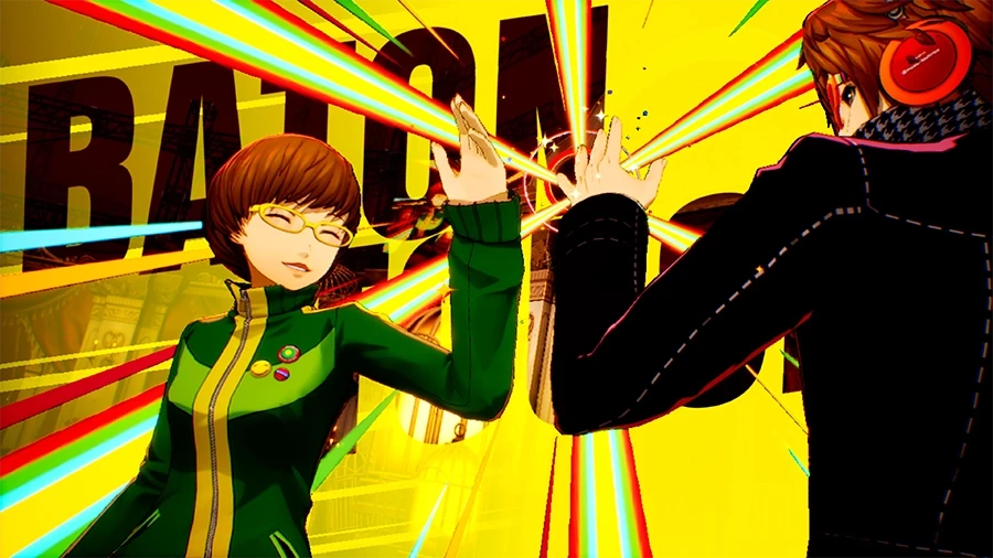 Chie and the protagonist use Baton Pass in Persona 4 Revival.