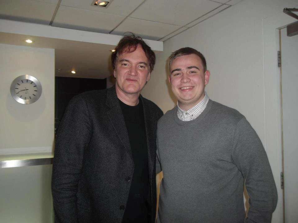 Quentin Tarantino, left, with James Postlethwaite inside the London Studios in an archival January 2013 photograph.