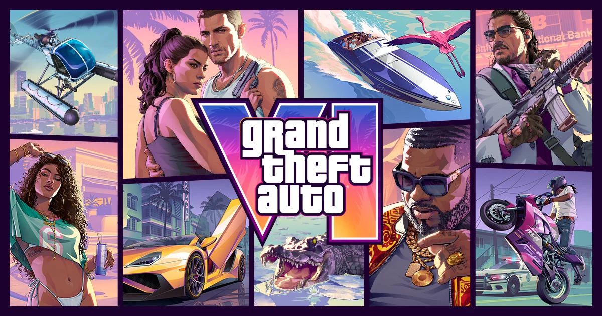 Jason and Lucia in official Grand Theft Auto VI artwork