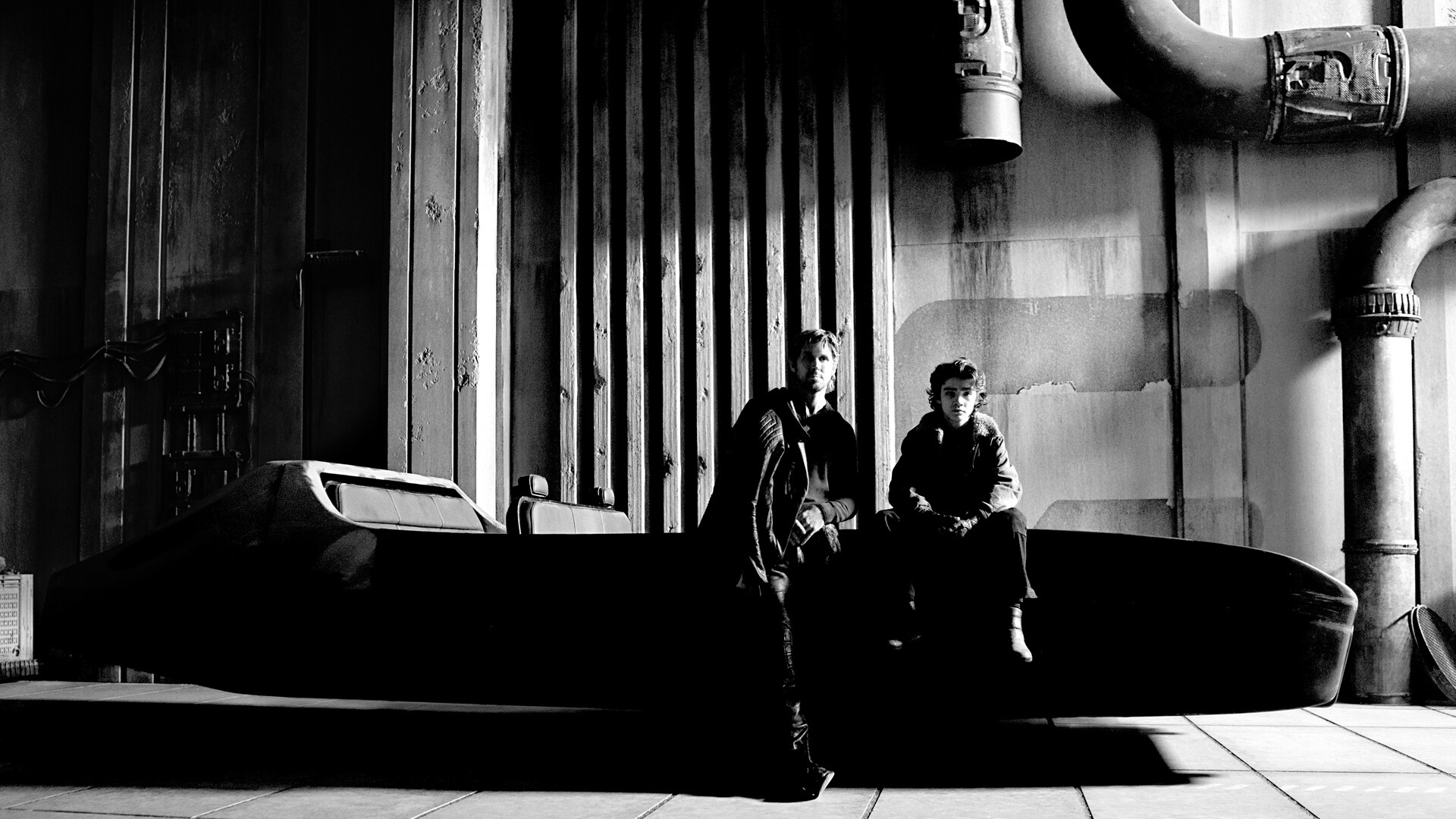Ryan Gosling and Flynn Gray on the set of Star Wars: Starfighter.