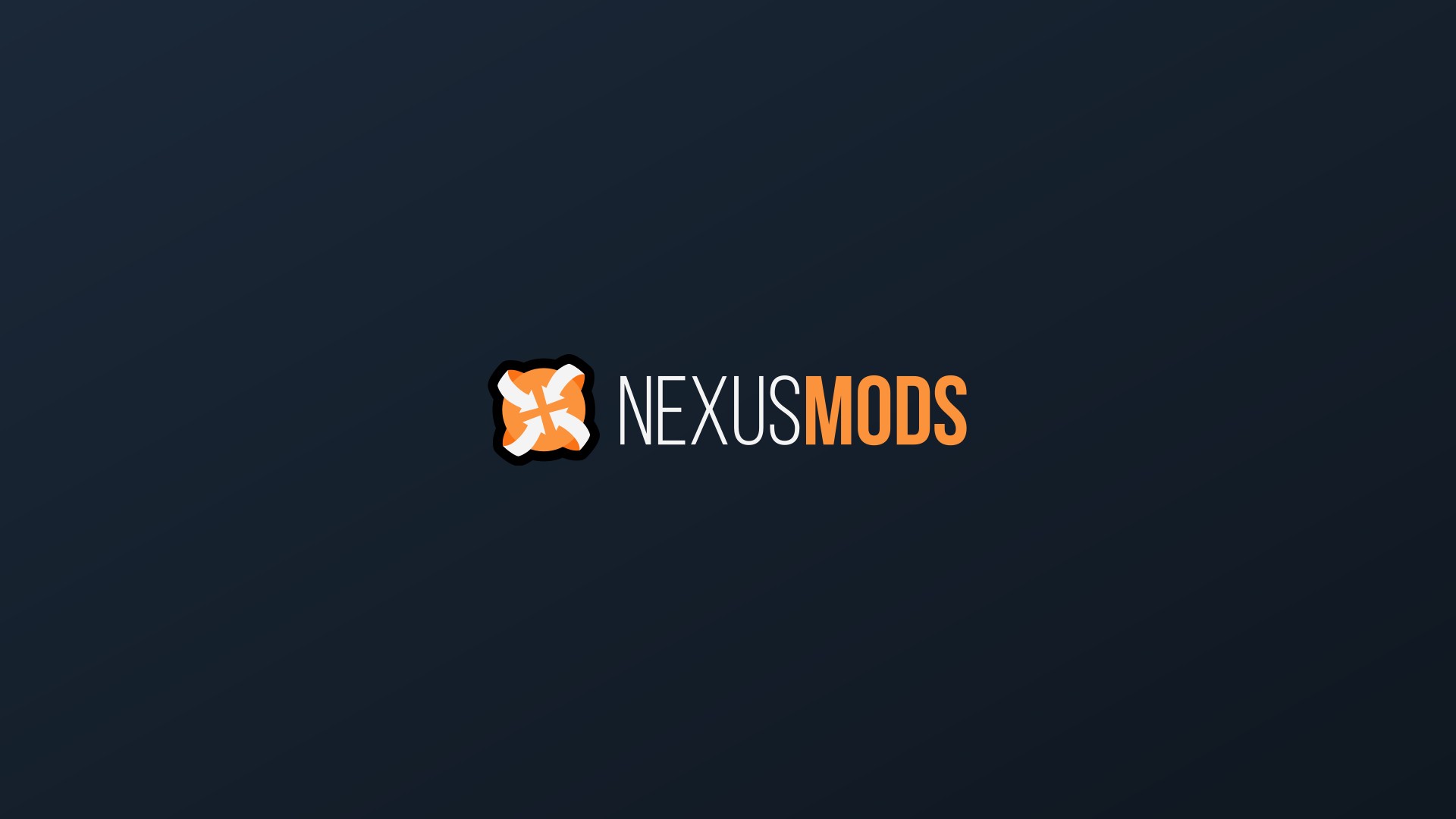 The Nexus Mods logo on a dark background