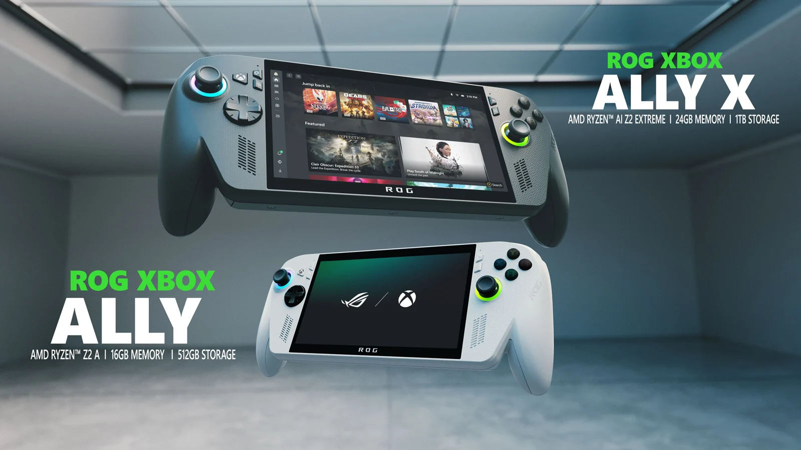 ROG Xbox Ally and ROG Xbox Ally X Windows gaming handhelds