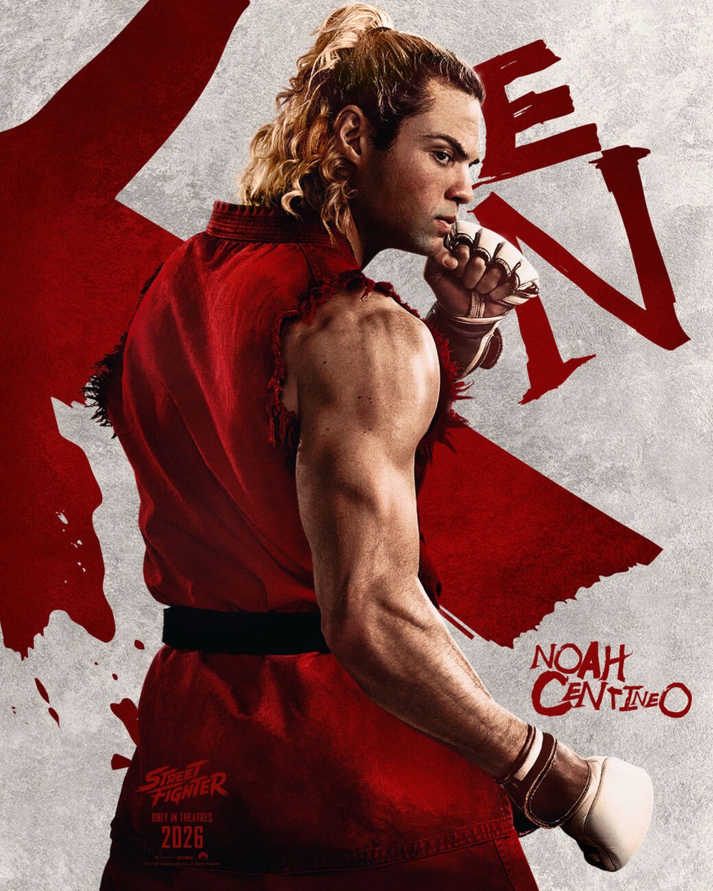 Official character poster for Street Fighter (2026) showing Noah Centineo as Ken Masters.