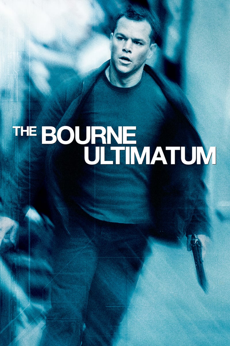 Universal Pictures poster showing Matt Damon as Jason Bourne running toward the camera.