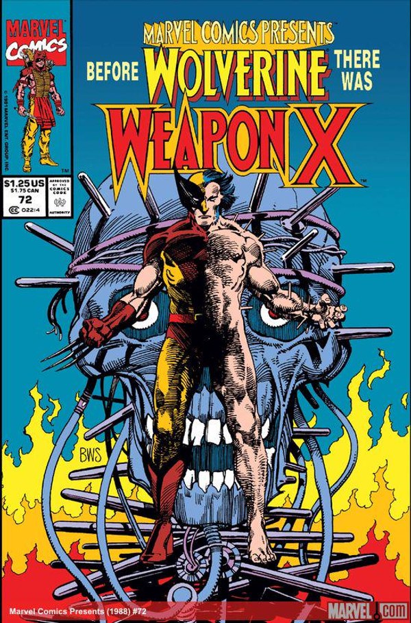 Cover of Marvel Comics Presents (1988) #72, the first issue of Barry Windsor-Smith's Weapon X story.