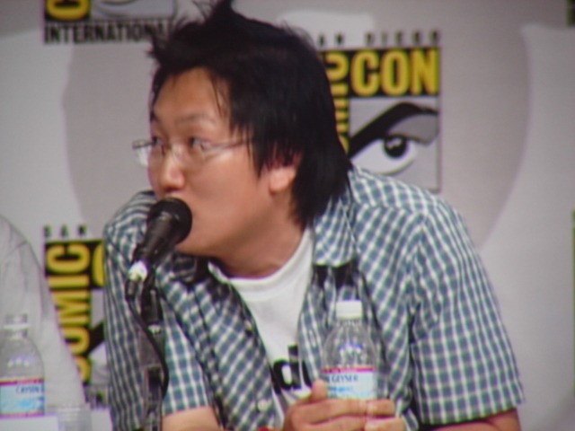 Masi Oka speaking at Comic-Con in 2007 during the height of Heroes' early success