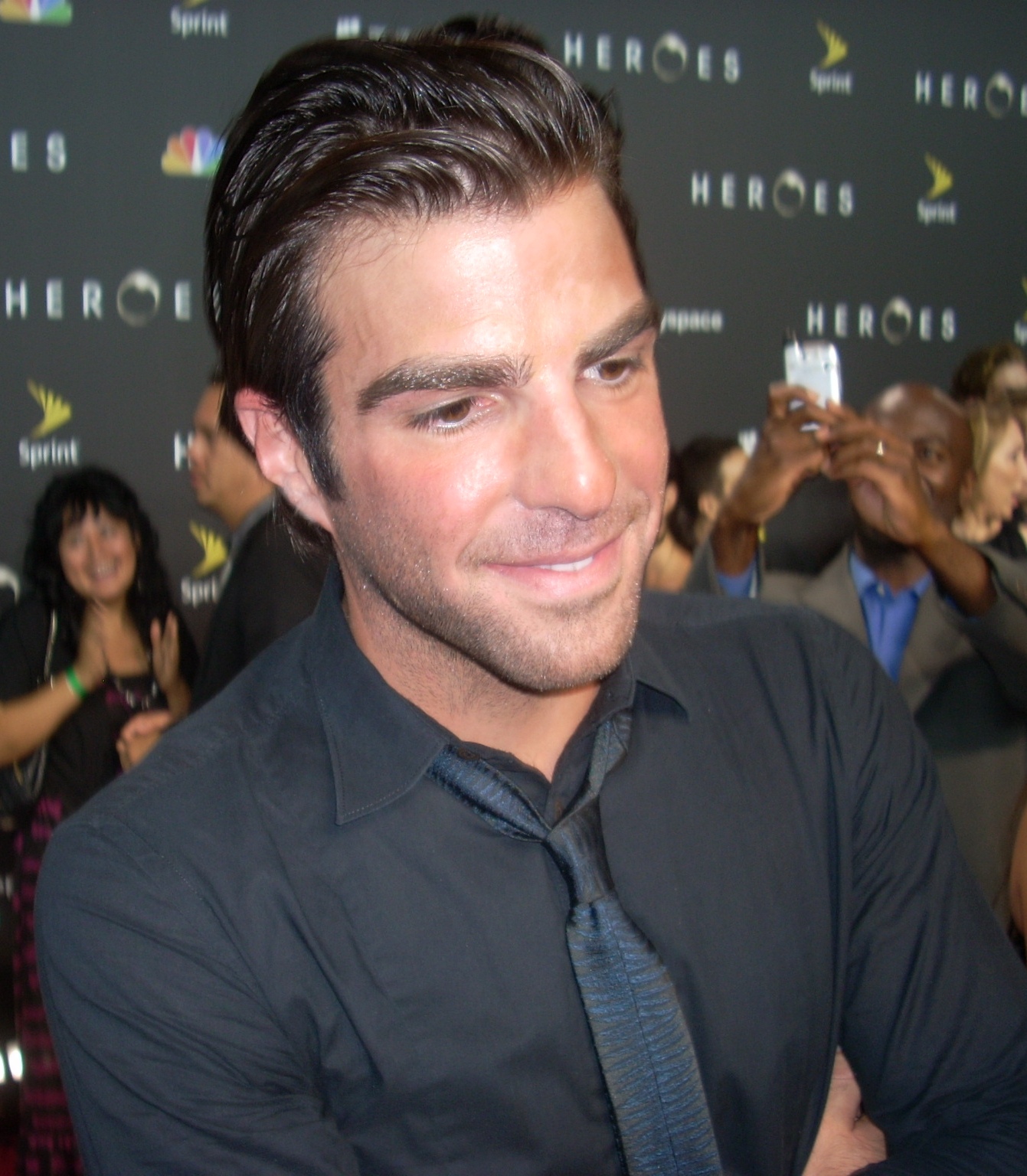Zachary Quinto, who played Sylar, at the Heroes Season Three premiere party in 2008
