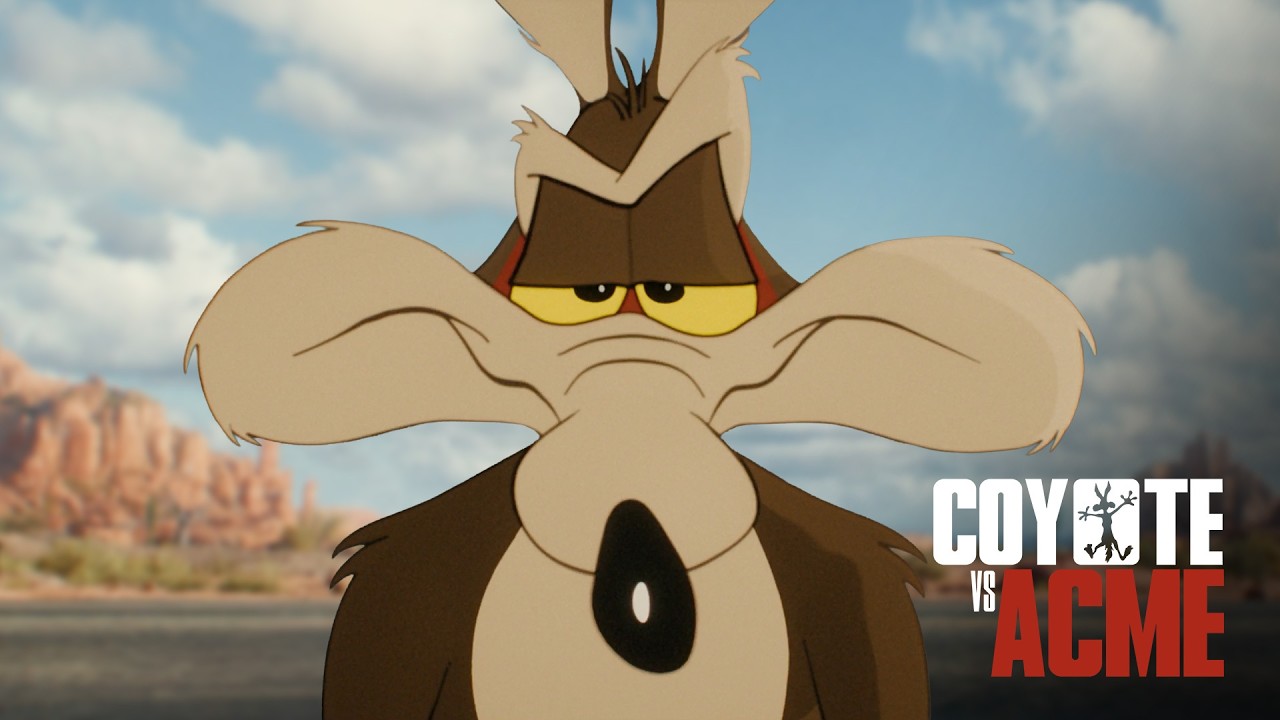 Wile E. Coyote in the official trailer for Coyote vs. Acme.