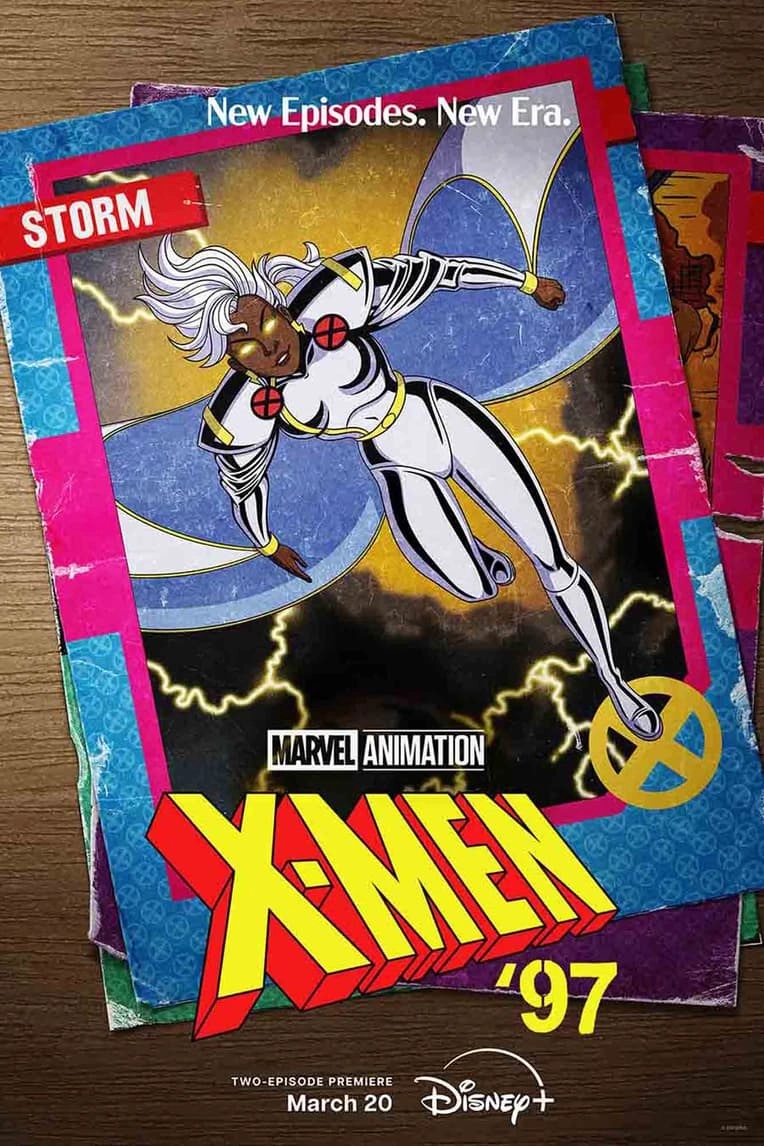 Storm in an official X-Men '97 character poster.