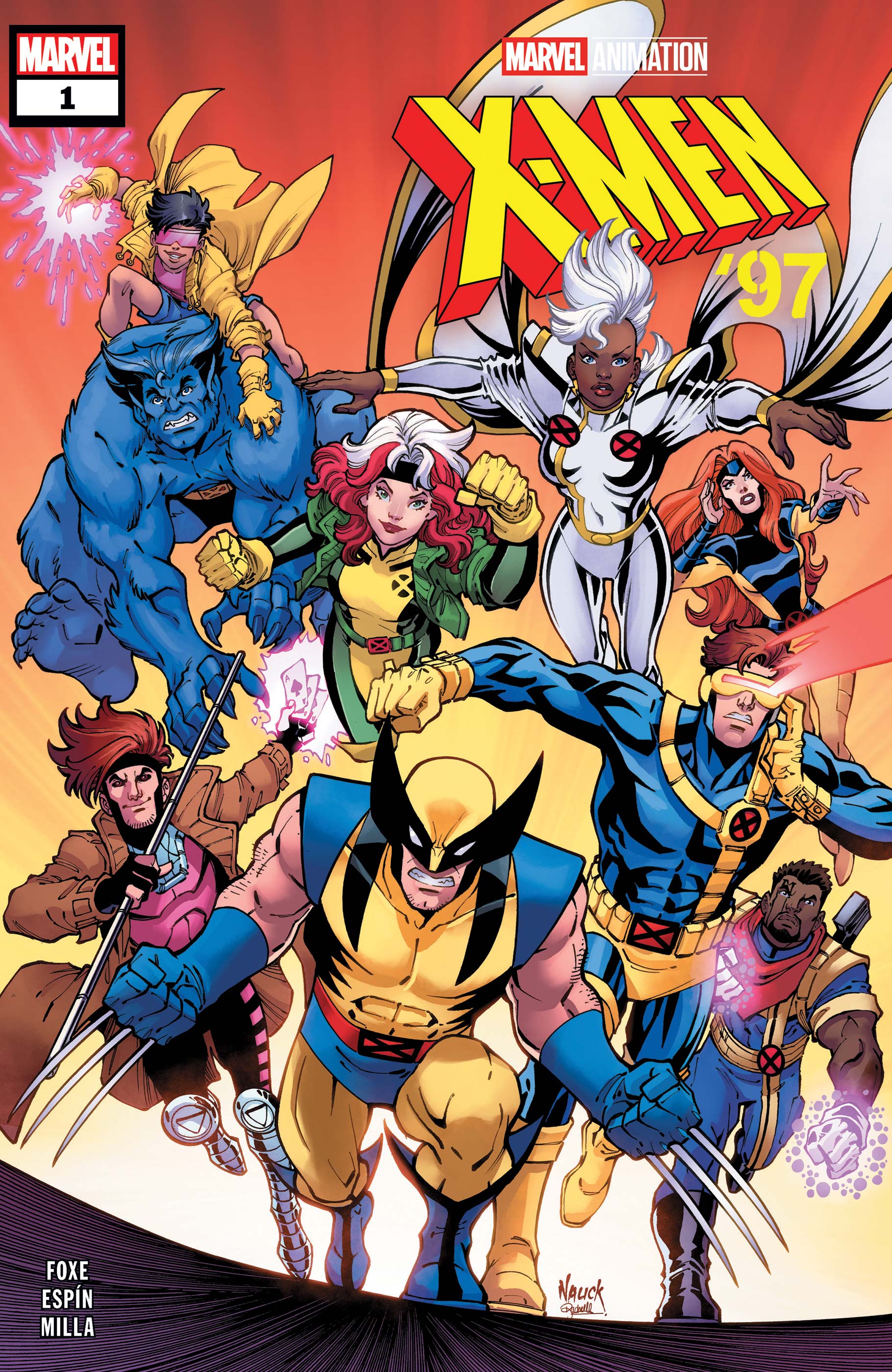 Cover of Marvel Comics' X-Men '97 (2024) #1, the official prelude to the animated series.